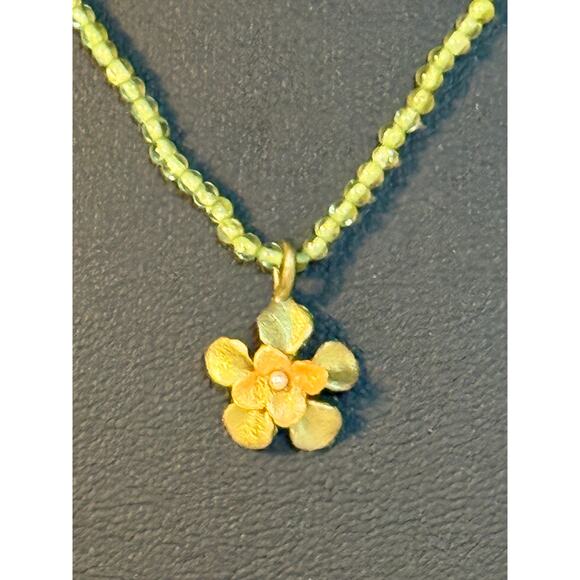 Michael Michaud Desert Flower Peridot Pendant Necklace - Picture 2 of 3